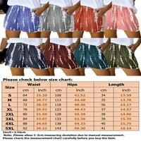 REJLUN Ženske vruće hlače izvlačenje elastičnih struka Ljetne kratke hlače Bermuda dno labave mini pantalone