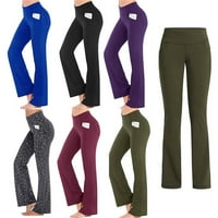 Bootcut joga hlače za žene visoke struke joga hlače sa džepovima za žene bootleg radne pantalone Workout