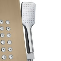 Zlatna kupaonica mješalica za tuširanje za tuširanje digitalni ekran masaža Jets zidni komplet