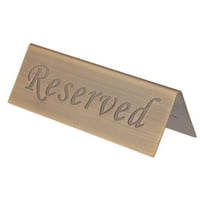 Paket rezerviranog tablice Znak metalni vjenčani stol od nehrđajućeg čelika