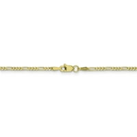 Ogrlica lanca Figaro u realnom 10k žutom zlatu