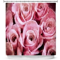 Tuš zastori 70 73 iz Dianoche dizajna Angelina Vick - meke ružičaste ruže