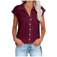 Fragarn ženski vrhovi solidne košulje s jednom grudima plus veličine za žene