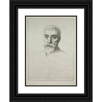 Alphonse Legros Black Ornate uokviren dvostruki matted muzej umjetnosti pod nazivom: Portret Sir Hiram