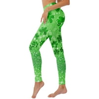 FVWitlyh komforne hlače za žene Sveti Patricks Dan Ispiši visoko struk joga hlače za ženske gamaše odjeće