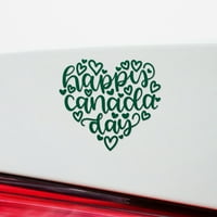 Prozirne naljepnice naljepnica Happy Canada Day Premium vodootporne vinilne naljepnice za kacigu za