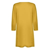 Cacommmark PI ženske dugih rukava plus majice za čišćenje ženske pune boje tri četvrtine rukava casual
