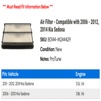 Zračni filter - kompatibilan sa - 2012, Kia Sedona 2011