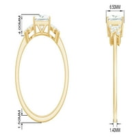 Dizajnerski princezoni rez pasijans Moissite Angažman prsten, srebrna srebra, SAD 12.50