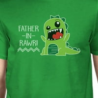 Muški zeleni grafički dizajn kratkih rukava za oca