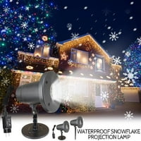 Clearsance Božićne projekcije snijega svjetlo LED snijeg show projektor, božićna ukras crna veličina