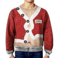 SHPWFBE majice s dugim rukavima za muškarce Zimska modna topli otisak - D Duks pulover povremenog bluza