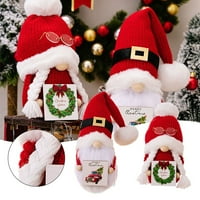 Lierteer nova božićna ukras pribor pleteni šešir zagrljaj drvo marke rudolph lutka