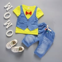 Advoicd Boy Fall Outfits Dječaci Koordinacijsku odjeću Dječja gospodina odjeća Toddler Dječji rukavi