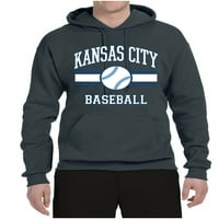 Wild Bobby Grad Kansas City Baseball Fantasy Fan Sports Unise Dukserica, drveni ugljen, srednja