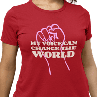 Kimaran Moj glas može promijeniti feminističku citatu umjetnost majica unise kratki čahur