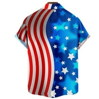 Muška košulja američke zastave Majice s majicom s kratkim rukavima majica za bluzu Nezavisnost Zastava