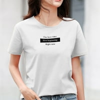 Ženski vrhovi Ležerne prilike za štampanje košulja Kratki rukav majica s kratkim rukavima Labava majica