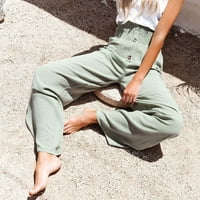 Ženske hlače sa širokim nogama palazza s džepovima lagana labava fit comfy casual pidžama hlače ljetne