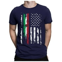 Četvrti jul Mens Tops America Flag tiskani muški ljetni 3D digitalni tisak Dan Neovisnosti majica Majica