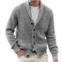 Clearsance zimski kabl pletene casual kardigan rever s dugim rukavima otvoreni prednji džemper sa gumbima