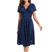 Žene Ljeto Kratki rukav Dress V-izrez Rockabilly Haljina Tea Party Haljina Tunička haljina Y2K haljina