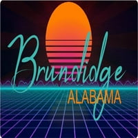 Brookside Alabama Vinil Decal Stiker Retro Neon Dizajn