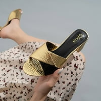 Leey-World Womenske cipele Ženske ravne sandale perle boemska elastična stražnja remena za remen za