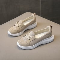Ženske casual cipele Modne jednostavne i čvrste boje čipke debele đonove i meke đonove lagane cipele
