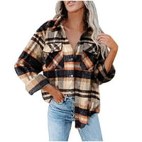 Ženske esencijane žene karila za ispis kardigan jakna jesen na otvorenom plus majica od polje