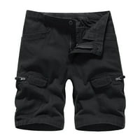 Muxika Plus Size Teretne kratke hlače za muške opušteno fit dugme sa patentnim zatvaračem Multi-džepni