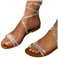 Dezed ženske sandale za čišćenje ljete Žene dame modne casual ravne retro papuče Kristalne cipele Sandale