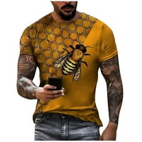 Muška majica s kratkim rukavima tiskani ljetni okrugli vrat Top trend ležerne duksere đumbir m