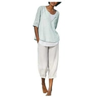 Ketyyh-Chn Casual pantalone za žene Ležerne prilike, Ležerne prilike sa džepovima Bijela, XL