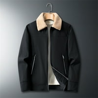 Uorcsa moda čvrsto podstavljena ovratnik nova termalna muška kaput crna