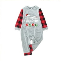 Porodica Sehao Božić Pidžama Pajamas Jesen Zimske dugih rukava Nightwend Holiday Family Pajama setovi