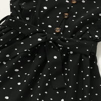 Baby Girl Haljina ruffle bez rukava polka dress haljina za djecu za bebe Ljeto haljina bez rukava crna