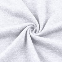 Ženski bluze Ženska modna okrugla vrata labavi namotani, majica s kratkim rukavima White S