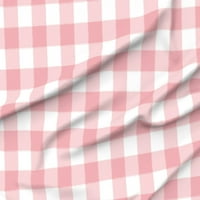 Tkanina za kašiku - Veliki ružičasti bivolski provjera piknik piknik Gingham akvarel tiskani na pamučnom