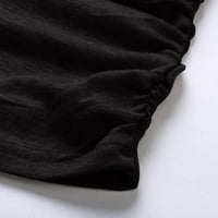 Zrbywb Nova povremena ženska majica Ženska modna čista boja V izrez patent zatvarača kratkih rukava
