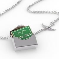 Ogrlica za metere Green Road Dobrodošli u Palo Alto u srebrnom kovertu Neonblond