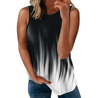 Print Top rezervoar za ženska pamučna majica Caxir Vest bez rukava Ležerne prilike