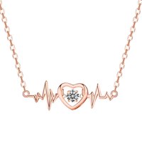 Nakit za žene koje kucaju ogrlicu za srce Kreativni srčani dan za Valentinovo kucaju lanac klavikula