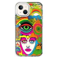 Apple iPhoneot otporan na hibridu zaštitni telefon Neon Rainbow Psystedelic Trippy Hippie Daydream