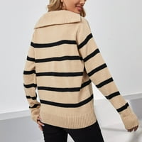Četvrtina Zip Pulover Žene Visokog vratnog džemper sa dugim rukavima, patentni zatvarač