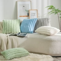 Pakovanje plišanog plašnog jastuka za plišano dekorativne navlake pokriva neizraženi prugasti meki jastučni
