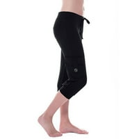 Capri yoga hlače za žene plus veličine vježbanje joggers capres nacrtavajući struk za bicikliste za