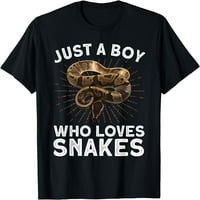 Smiješna zmija umjetnost za dječake Djeca muškarci gmizavni životinjski zmijski lover majica