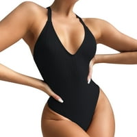 Akiigool Plus Size kupaći kostim Women plus veličina Jedno kupaće kostim za kupanje bez rukava Ruched