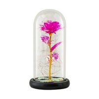 PHONESOAP romantični stakleni ružin cvijet vjenčana LED ukras za valentinovo poklon ružičasta